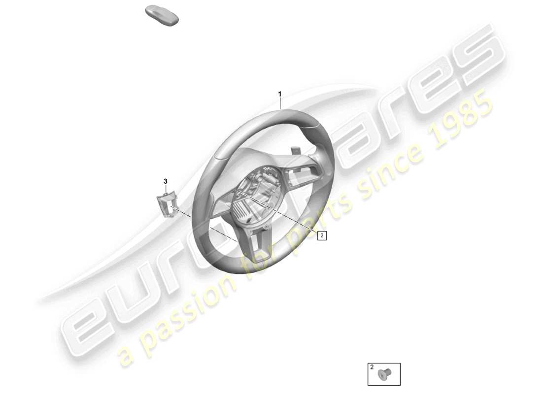 porsche 2021 (718 cayman gt4) diagrama de piezas del volante