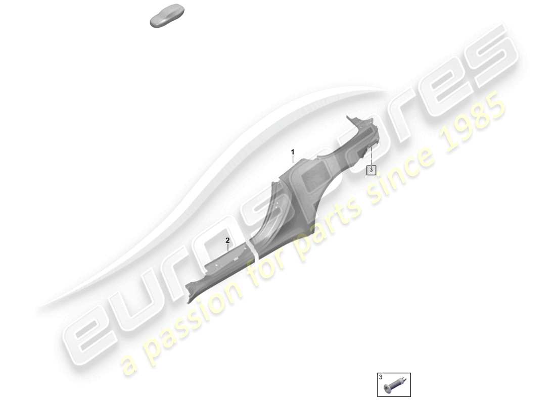 porsche 2024 (992-2) diagrama de piezas targa de la parte lateral