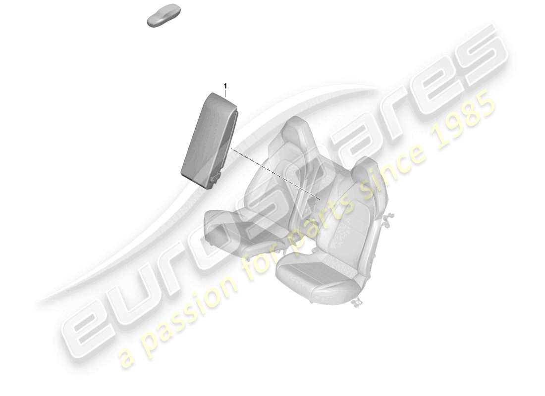 porsche 2025 (panamera 976) diagrama de piezas del apoyabrazos central (completo)