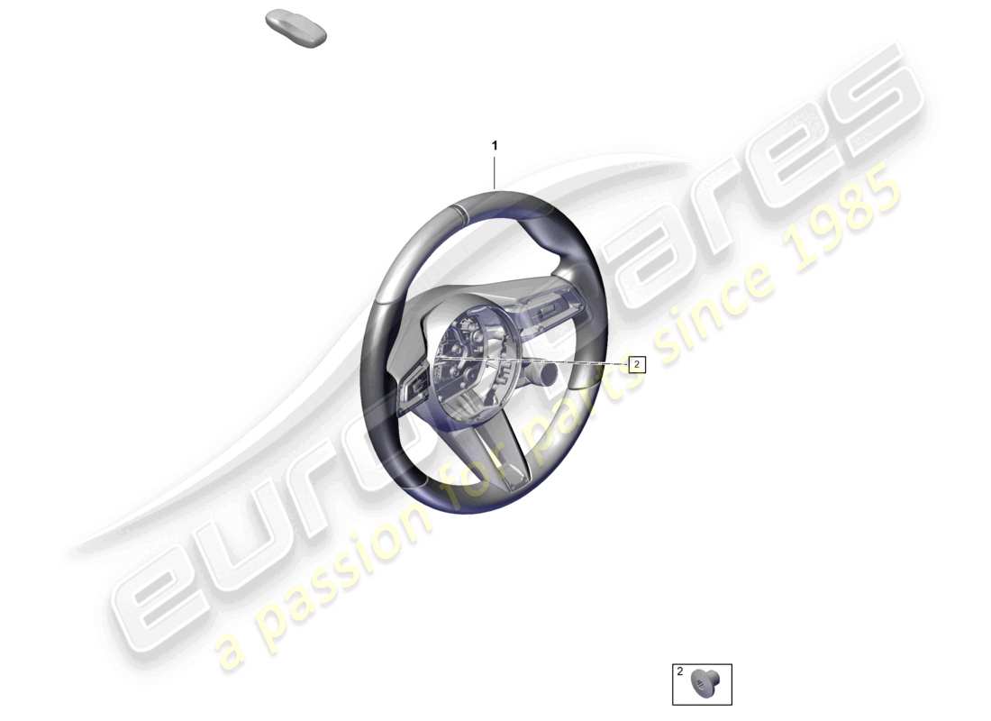 porsche 2021 (992-1 turbo / s) diagrama de piezas del volante multifunción para caja de cambios manual sport
