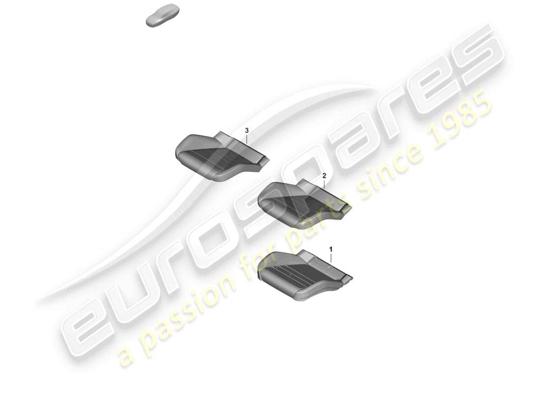porsche 2026 (panamera 976) pieza de espuma funda de asiento asiento estándar diagrama de piezas
