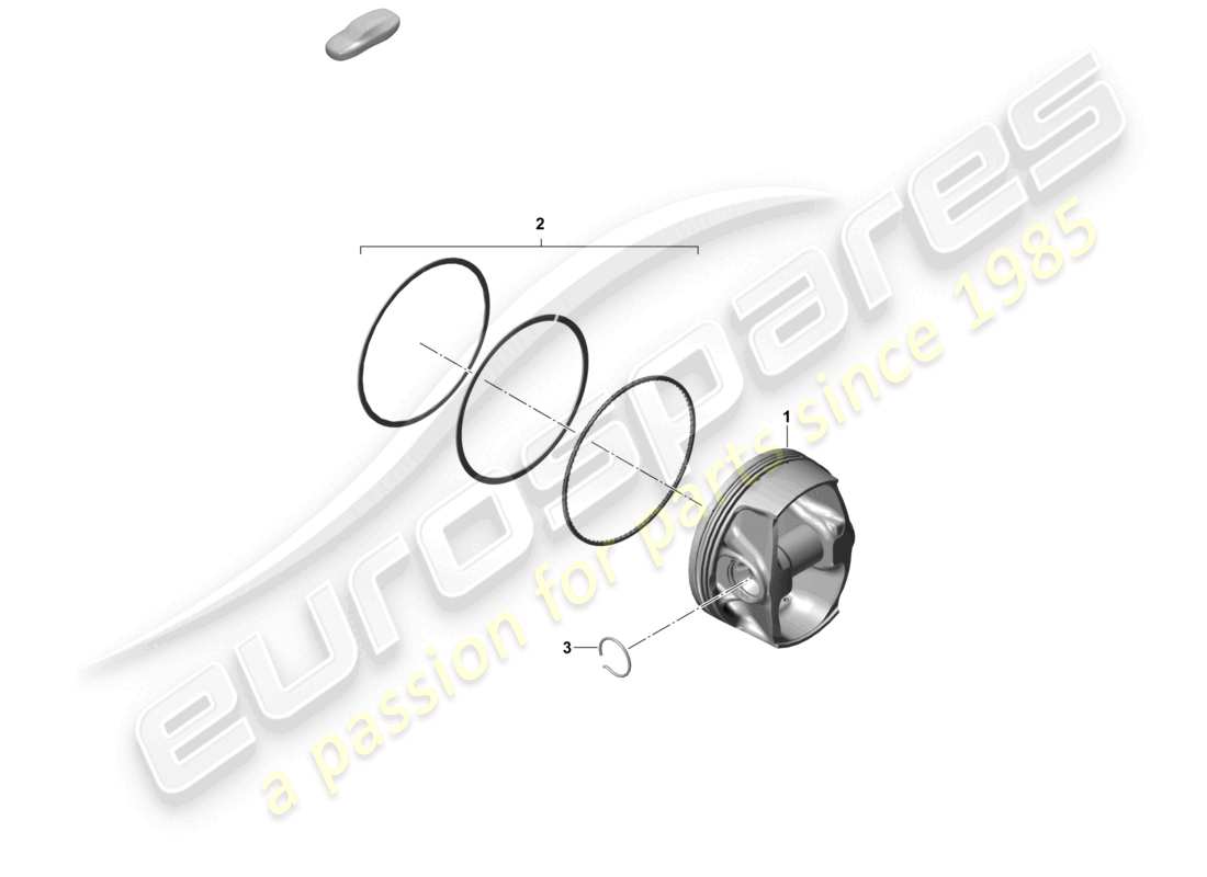 porsche 2021 (718 cayman gt4) pistón diagrama de piezas