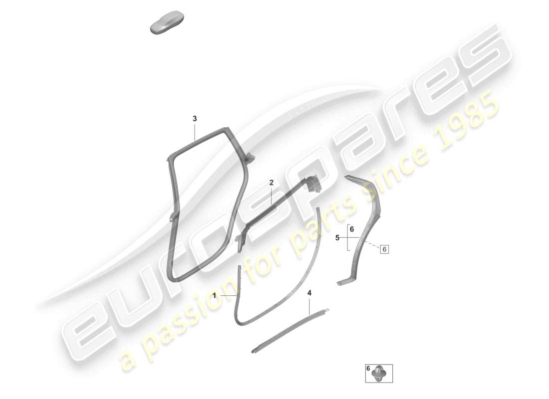 porsche 2021 (taycan 9j1-1) puertas traseras accesorios juntas diagrama de piezas
