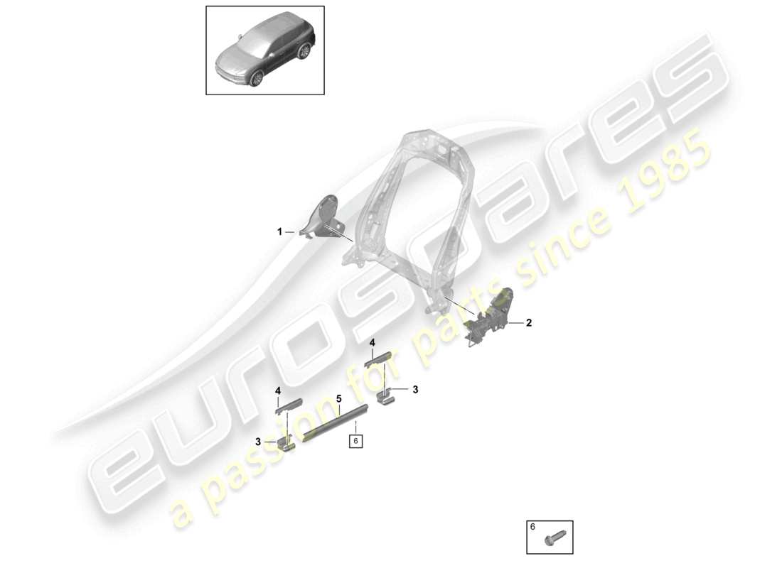 porsche 2024 (cayenne e3 9ya/9yb) asiento delantero (completo) ya no está disponible asiento deportivo diagrama de piezas