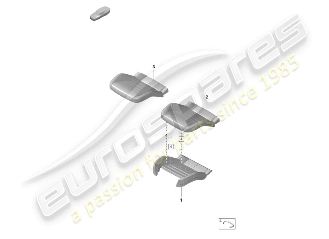 porsche 2022 (panamera 971-2) pieza de espuma funda de asiento asiento deportivo para modelos con ventilación de asiento diagrama de piezas