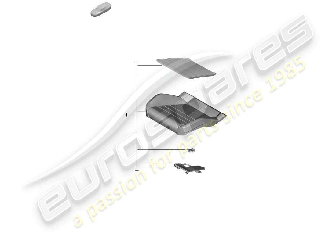porsche 2025 (panamera 976) juego de reparación para sensor de asiento ocupado (lado del pasajero) solo para: ee. uu. canadá diagrama de piezas