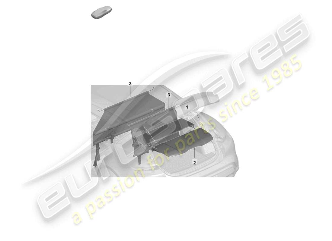 porsche 2023 (taycan 9j1-1) bandeja estante diagrama de piezas
