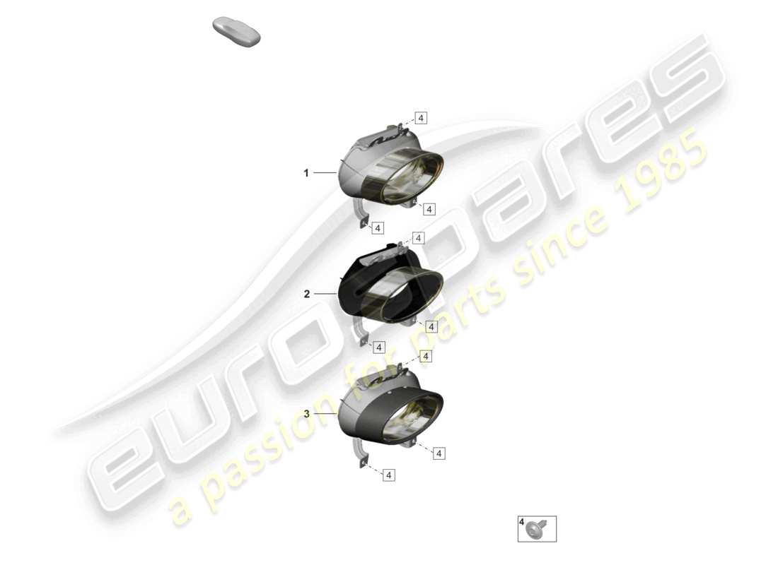 porsche 2021 (992-1) diagrama de piezas del tubo de escape para sistema de escape deportivo
