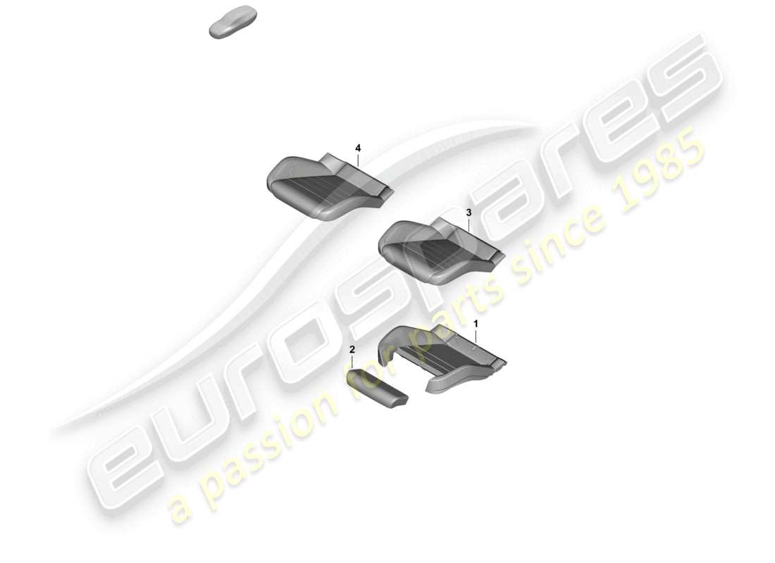 porsche 2026 (panamera 976) parte de espuma funda de asiento asiento deportivo diagrama de piezas