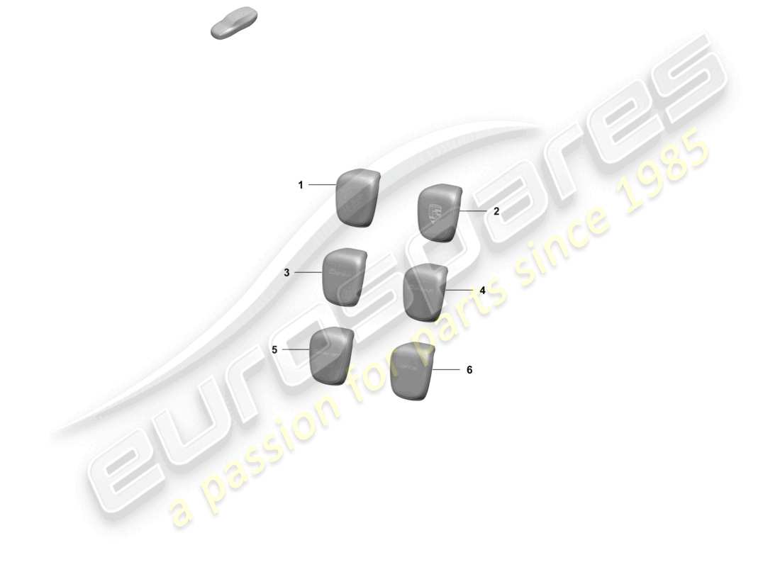 porsche 2026 (taycan 9j1-2) reposacabezas diagrama de piezas