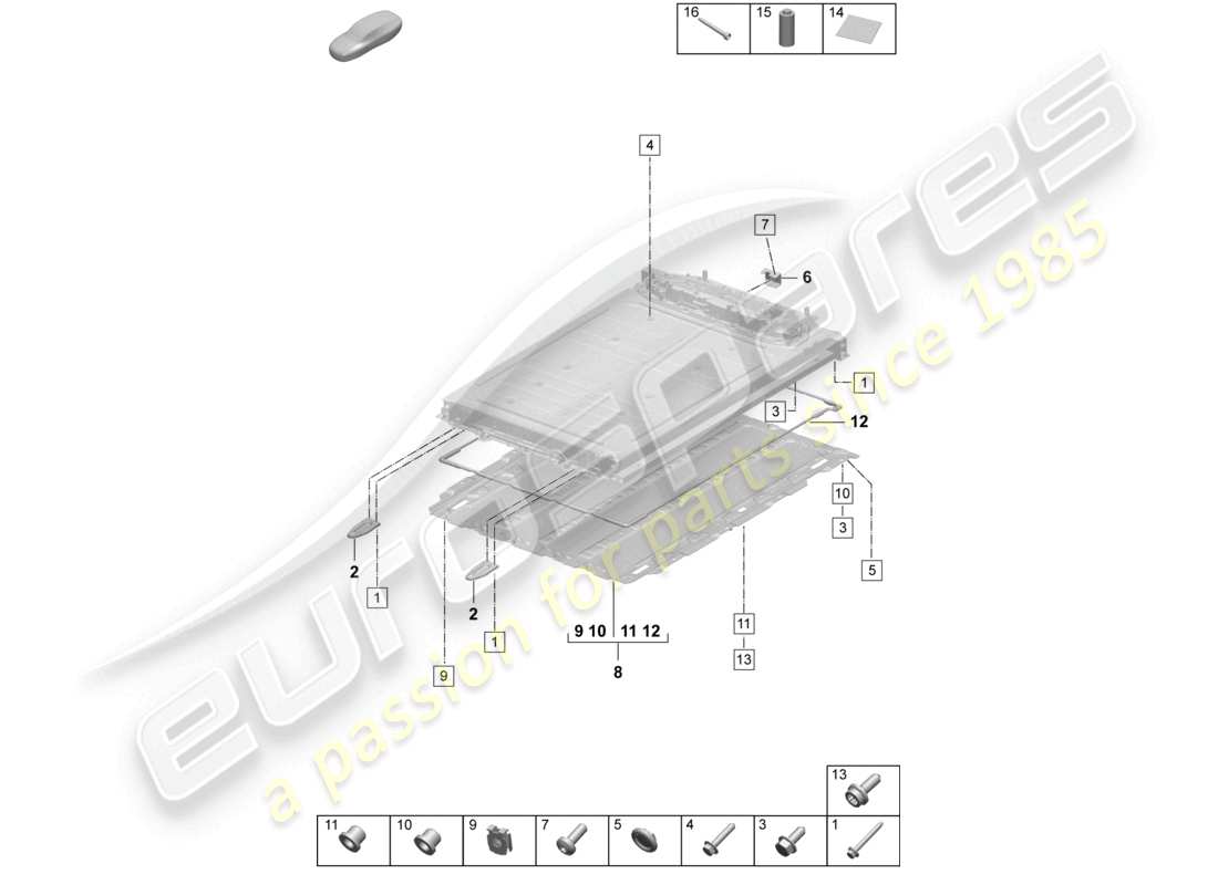 diagrama de pieza que contiene el número de pieza paf907103
