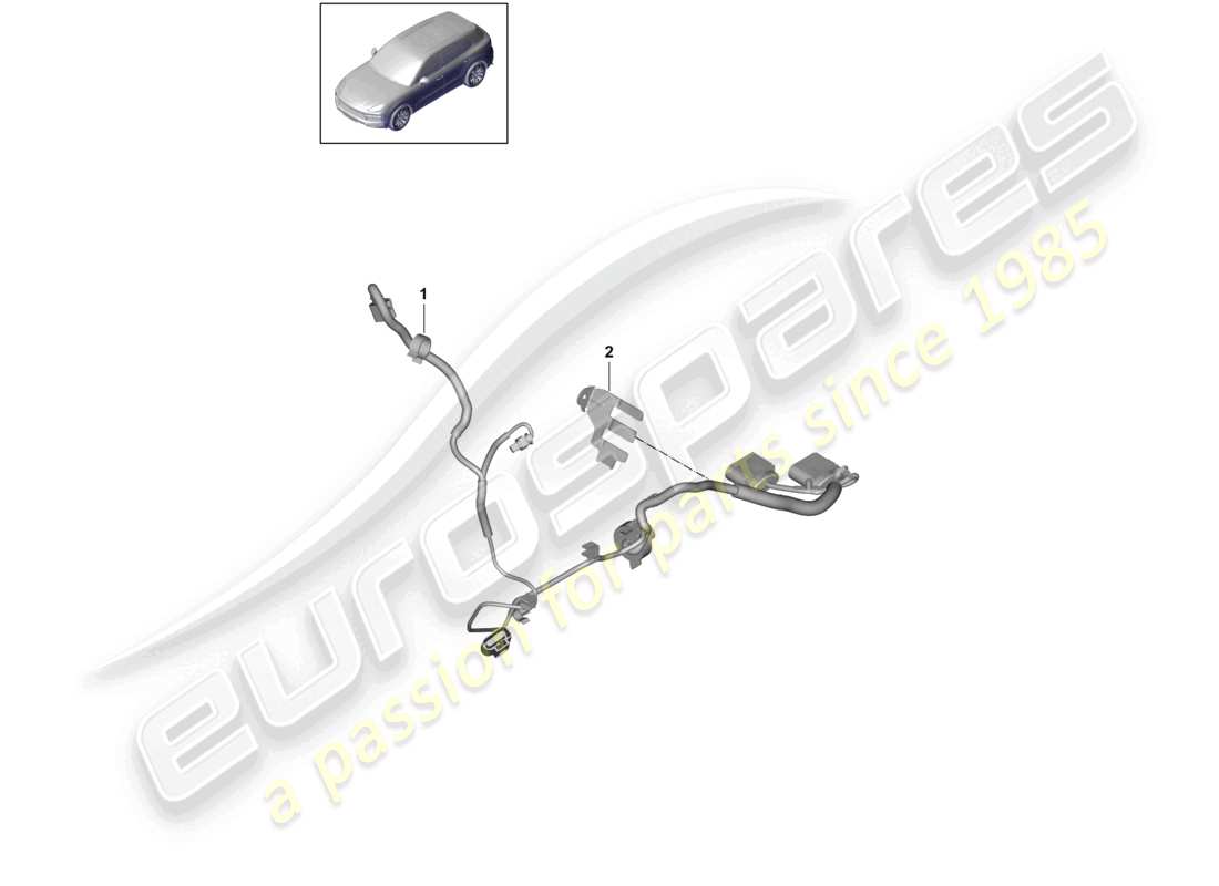 porsche 2021 (cayenne e3 9ya/9yb) mazo de cables para caja de cambios diagrama de piezas