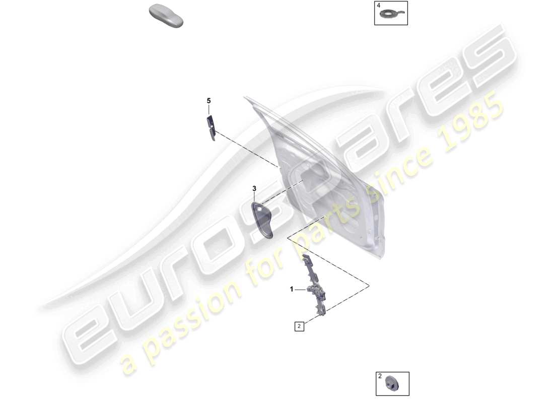 porsche 2025 (panamera 976) diagrama de piezas del regulador de ventana delantero de las cubiertas de las puertas
