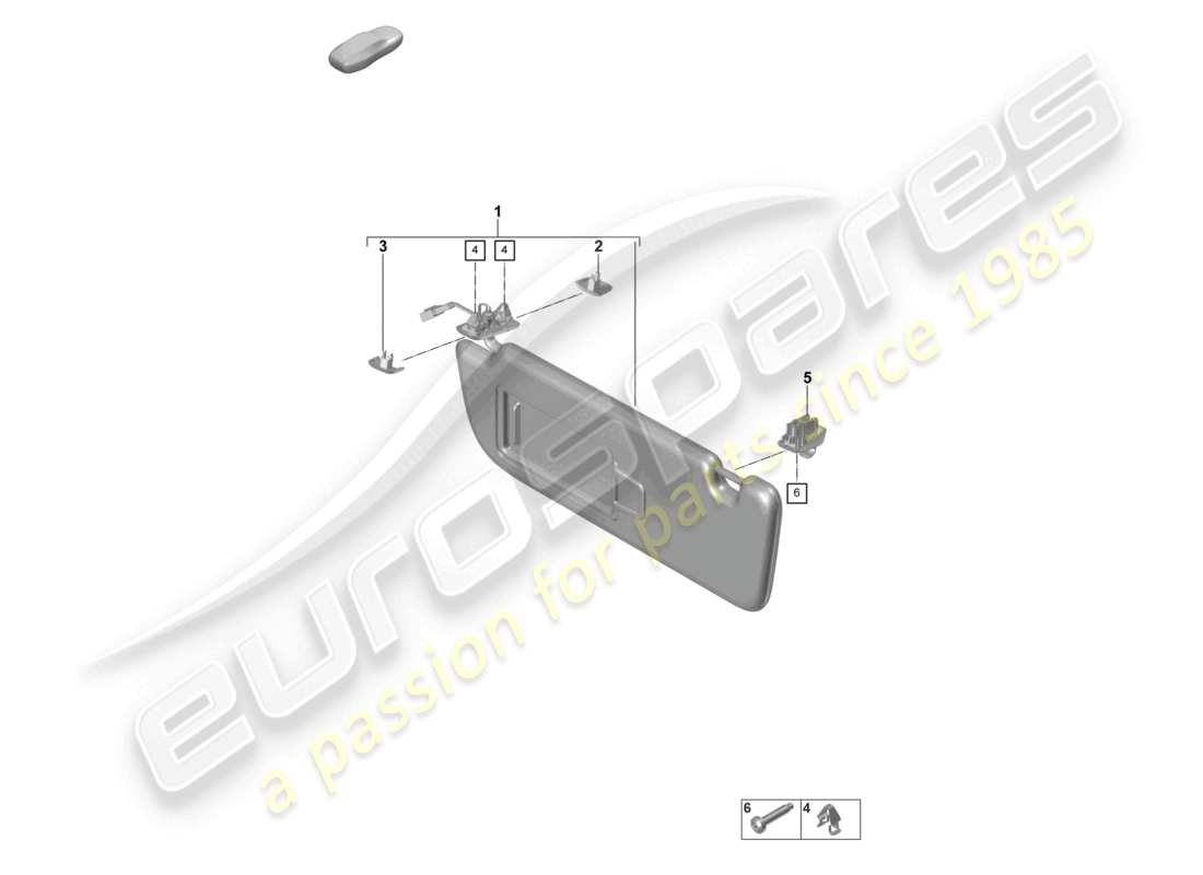 porsche 2022 (panamera 971-2) diagrama de piezas de las visores sun