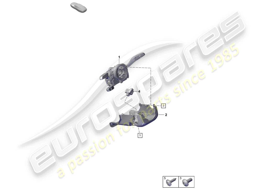 porsche 2025 (cayenne e3 pa) diagrama de piezas del interruptor de la columna de dirección