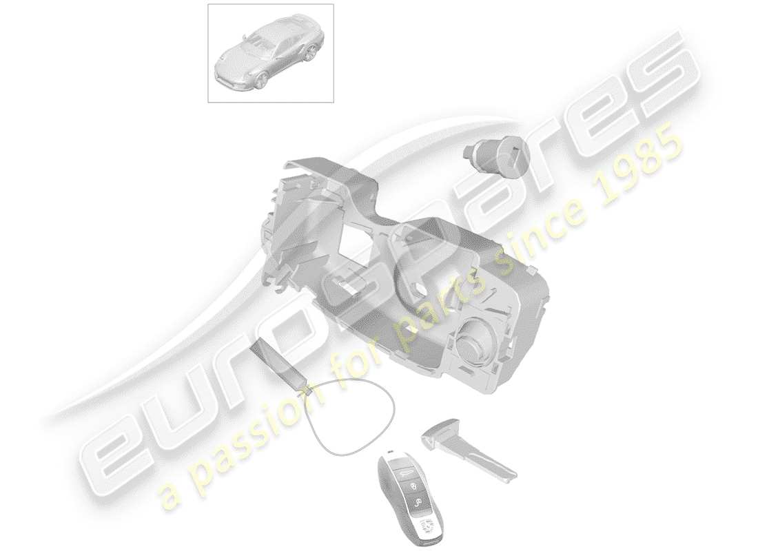 porsche 2018 (991-2 turbo) diagrama de piezas del kit de reparación