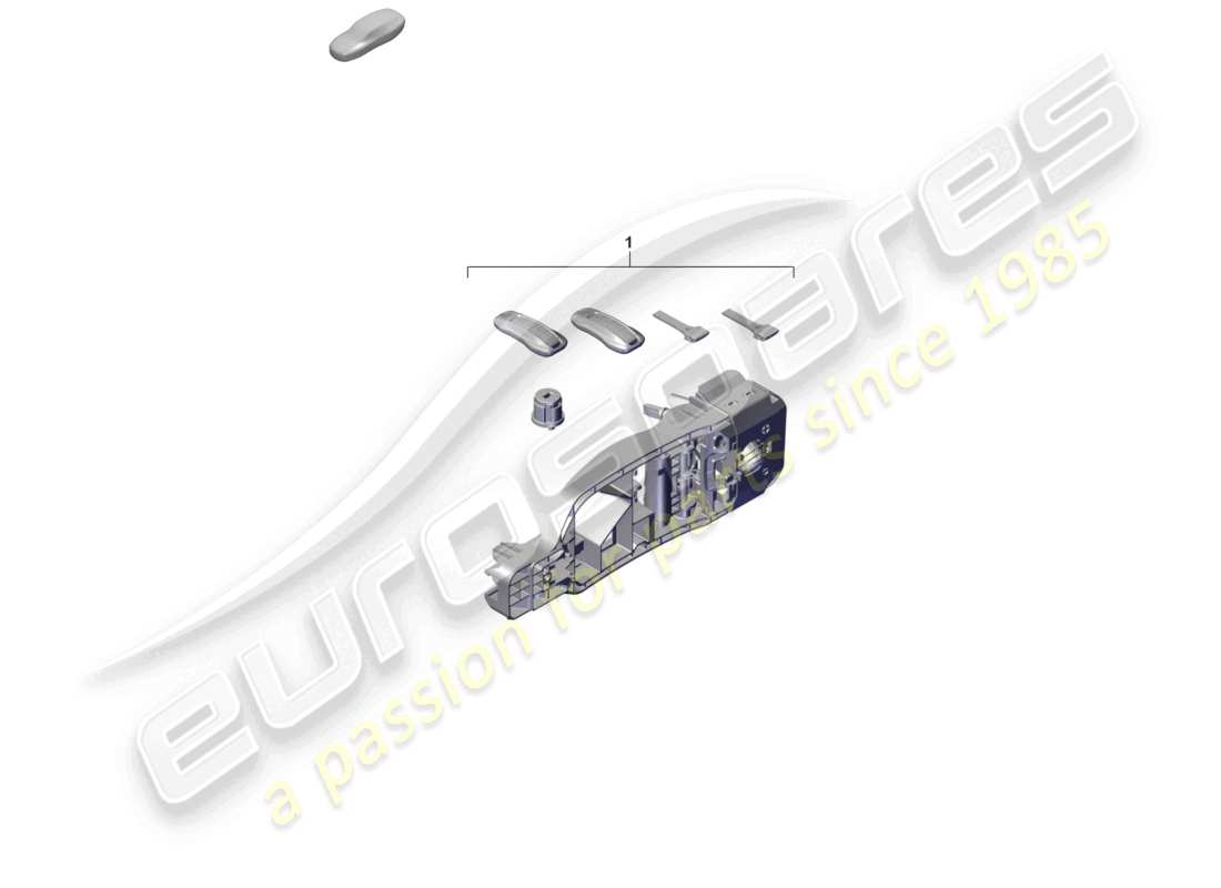 porsche 2025 (cayenne e3 pa) diagrama de piezas del conjunto de cilindros de cerradura 1