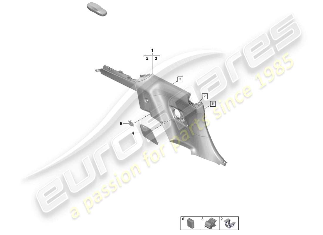 porsche 2024 (992-2) diagrama de piezas del adorno del panel lateral trasero