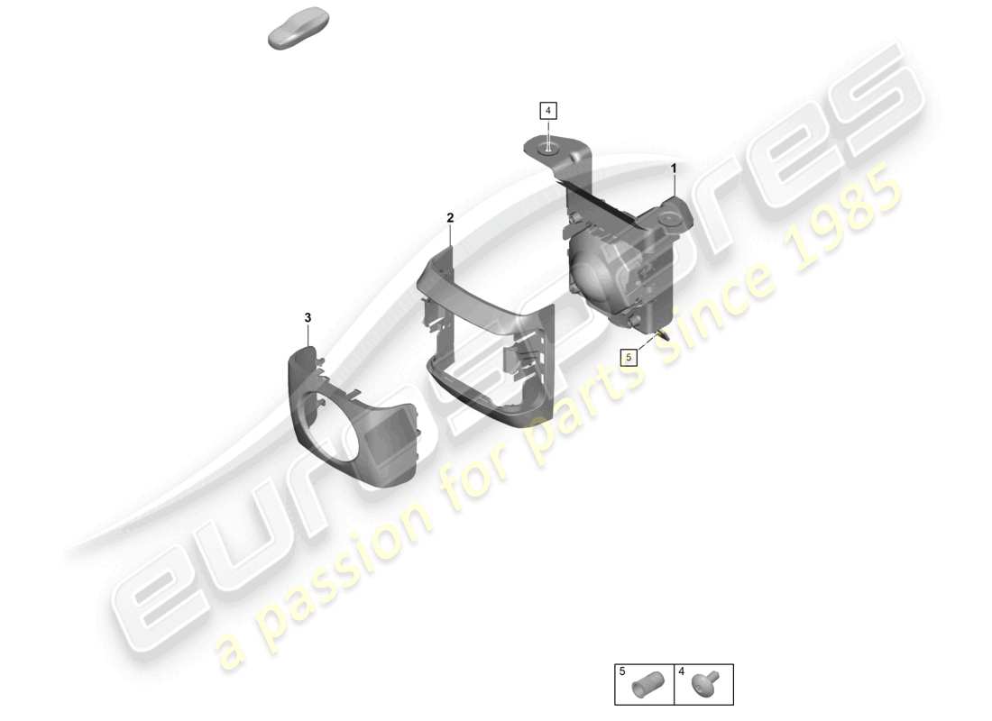 porsche 2020 (992-1 turbo / s) sensor de radar del sistema de asistencia al conductor sistema de control de crucero para vehículos con asistencia para cambio de carril diagrama de piezas