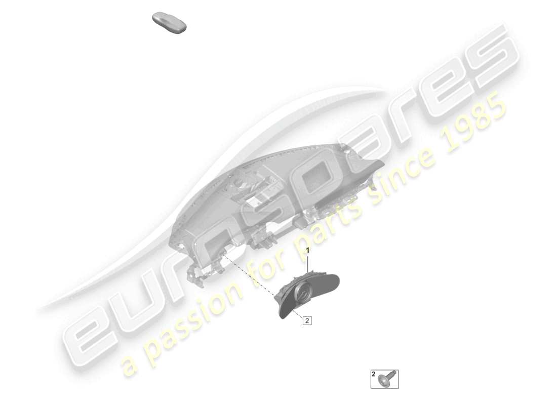 porsche 2021 (992-1 gt3/rs/st) instrumento combinado mph diagrama de piezas