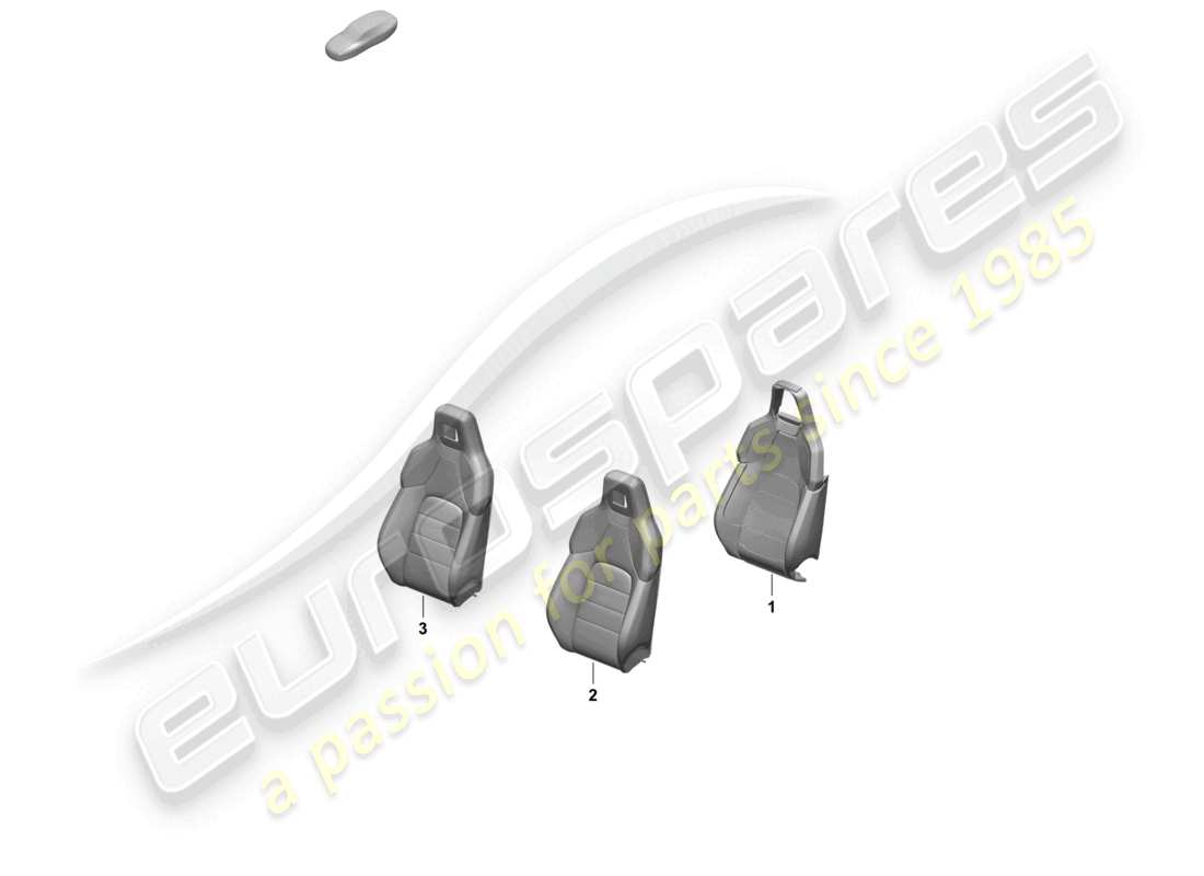 porsche 2025 (macan-e) parte de espuma funda de respaldo asiento confort diagrama de piezas