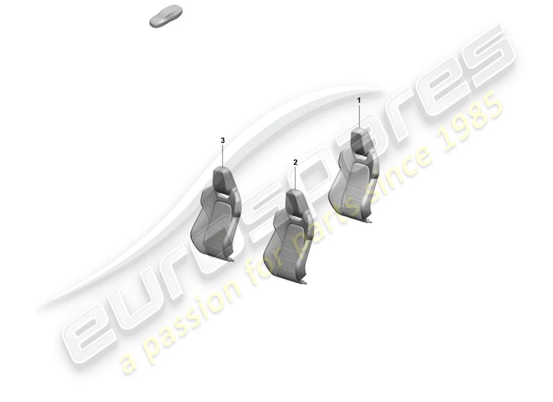 porsche 2026 (macan-e) parte de espuma funda de respaldo asiento estándar diagrama de piezas