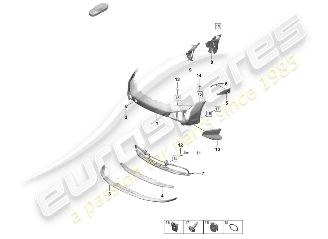 porsche 2026 (taycan 9j1-2) diagrama de piezas del paquete de diseño todoterreno del taycan cross turismo turbo