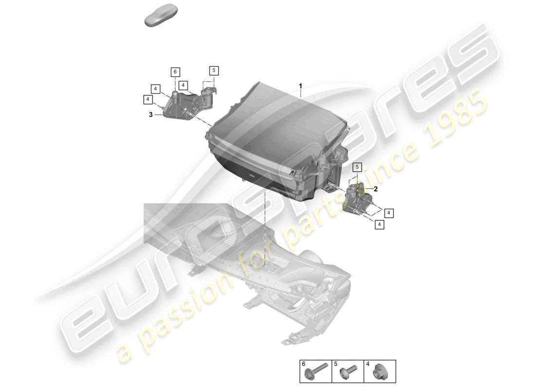 porsche 2026 (panamera 976) pantalla principal diagrama de piezas
