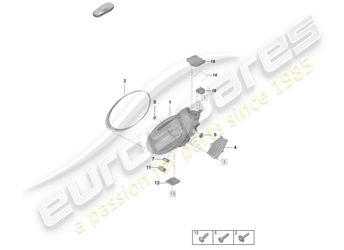 porsche 2025 (992-2 turbo / s) faro led con haz matricial d >>- 12.07.2020 diagrama de piezas