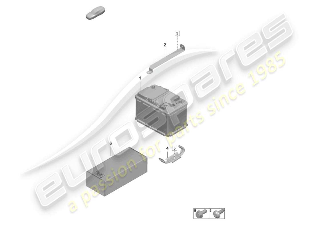 porsche 2024 (992-2 gt3/rs/st) batería diagrama de piezas