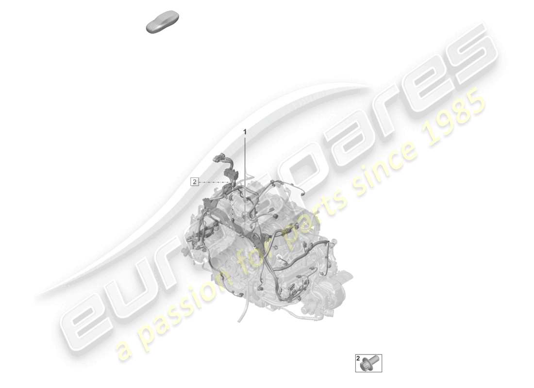 porsche 2024 (992-2) diagrama de piezas del motor del juego de cables