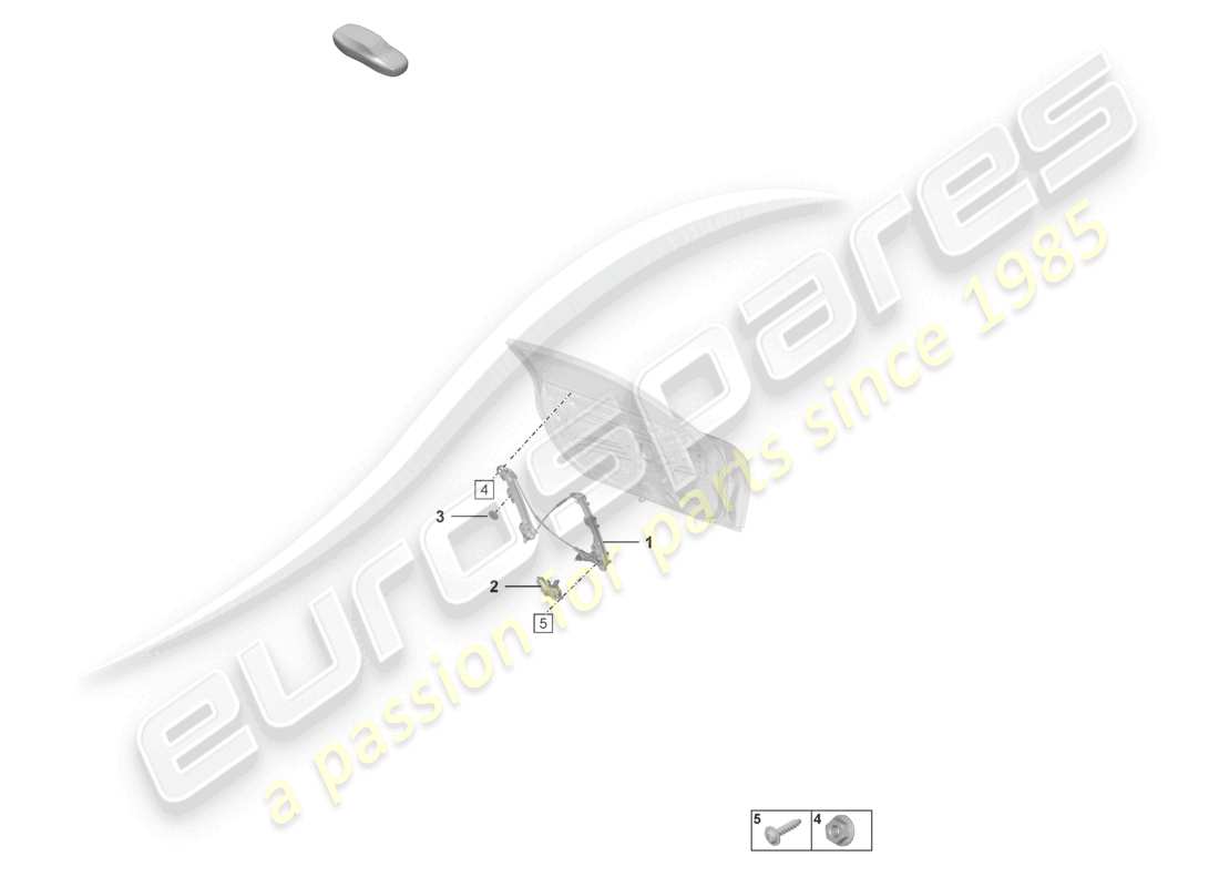 porsche 2023 (992-1 gt3/rs/st) regulador de ventana diagrama de piezas
