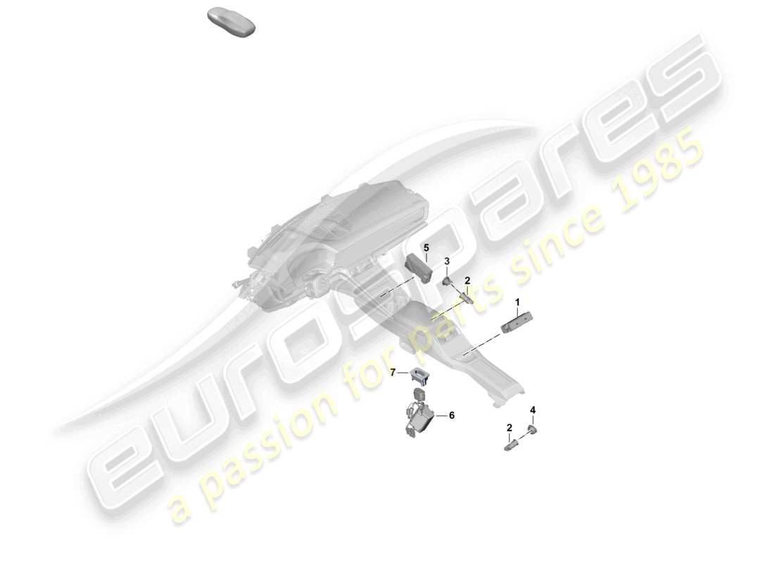 porsche 2025 (panamera 976) diagrama de piezas del encendedor del enchufe del convertidor de voltaje