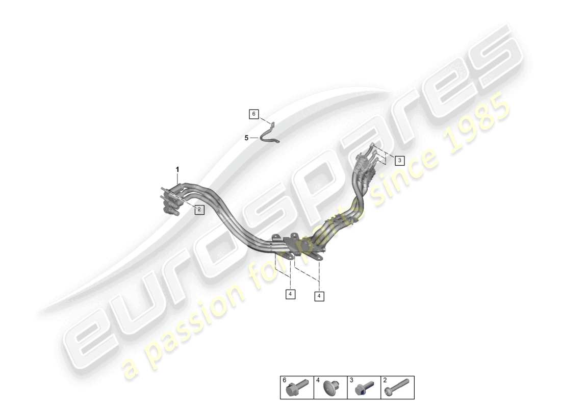 porsche 2026 (panamera 976) diagrama de piezas del conjunto de cableado de alto voltaje del motor eléctrico