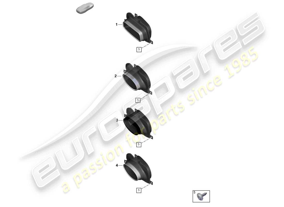porsche 2024 (992-2) diagrama de piezas del tubo de escape