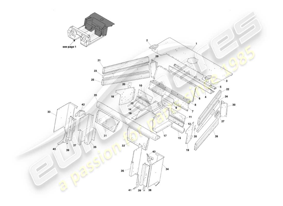 aston martin vanquish (2002) underbody2 diagrama de piezas