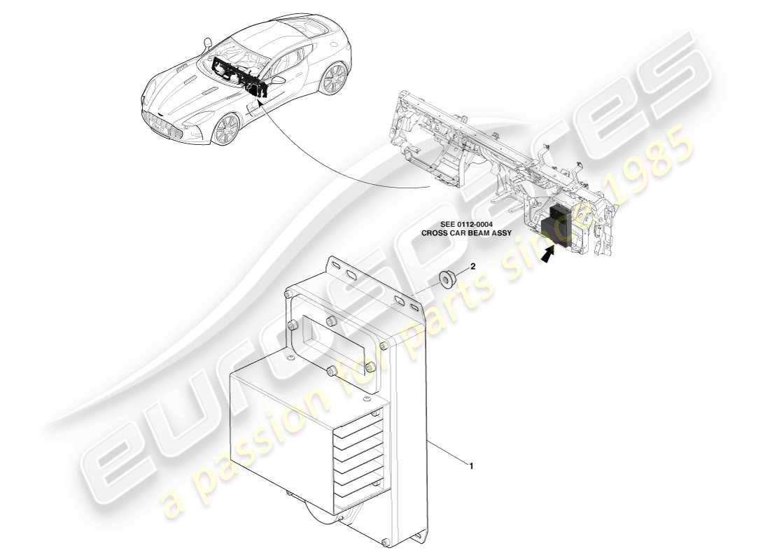 aston martin one-77 (2011) módulo de control del limpiaparabrisas diagrama de piezas