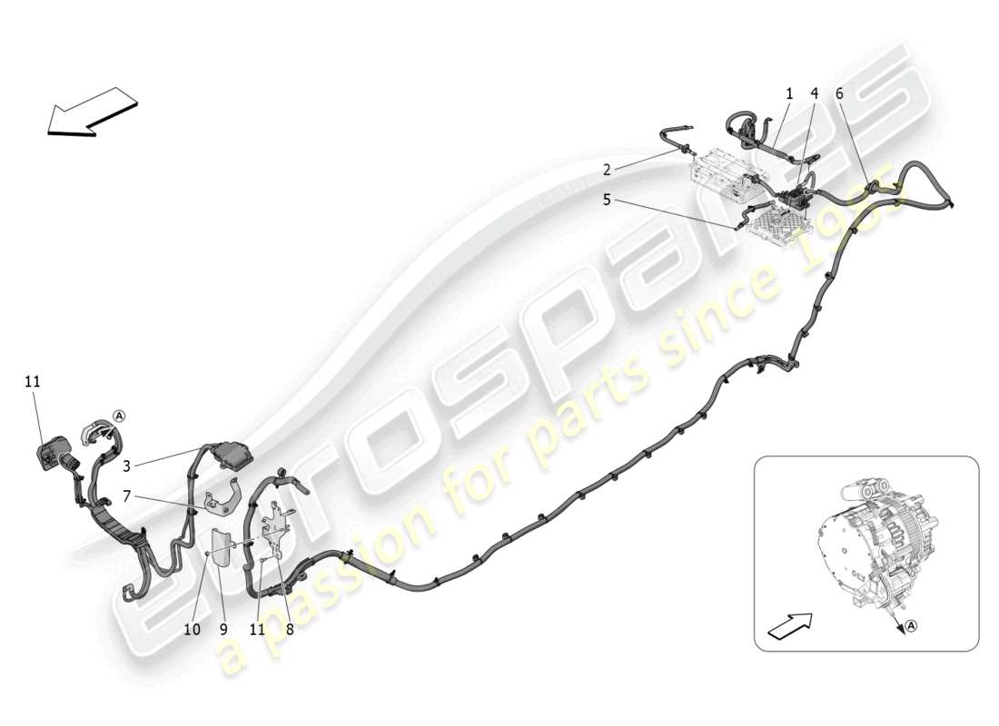 maserati grecale gt (2023) diagrama de piezas de cableado principal
