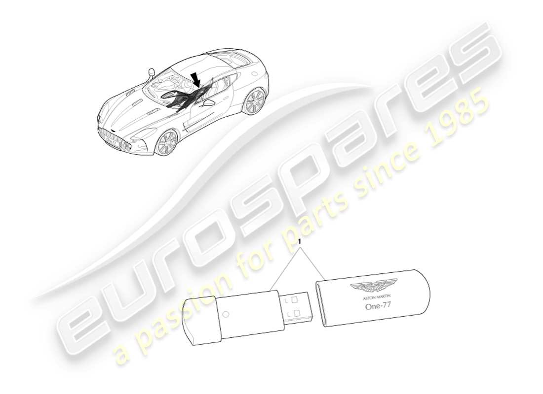 aston martin one-77 (2011) tarjeta de memoria diagrama de piezas
