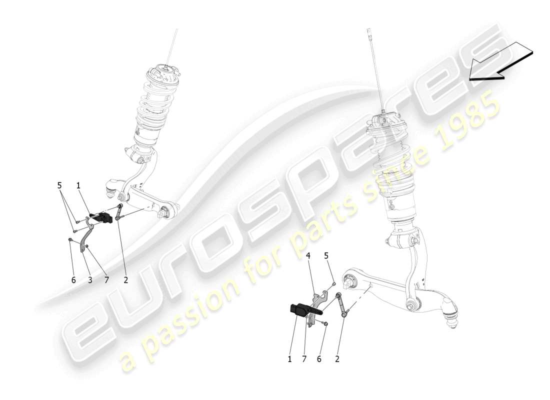 maserati mc20 (2023) control del sistema de iluminación diagrama de piezas