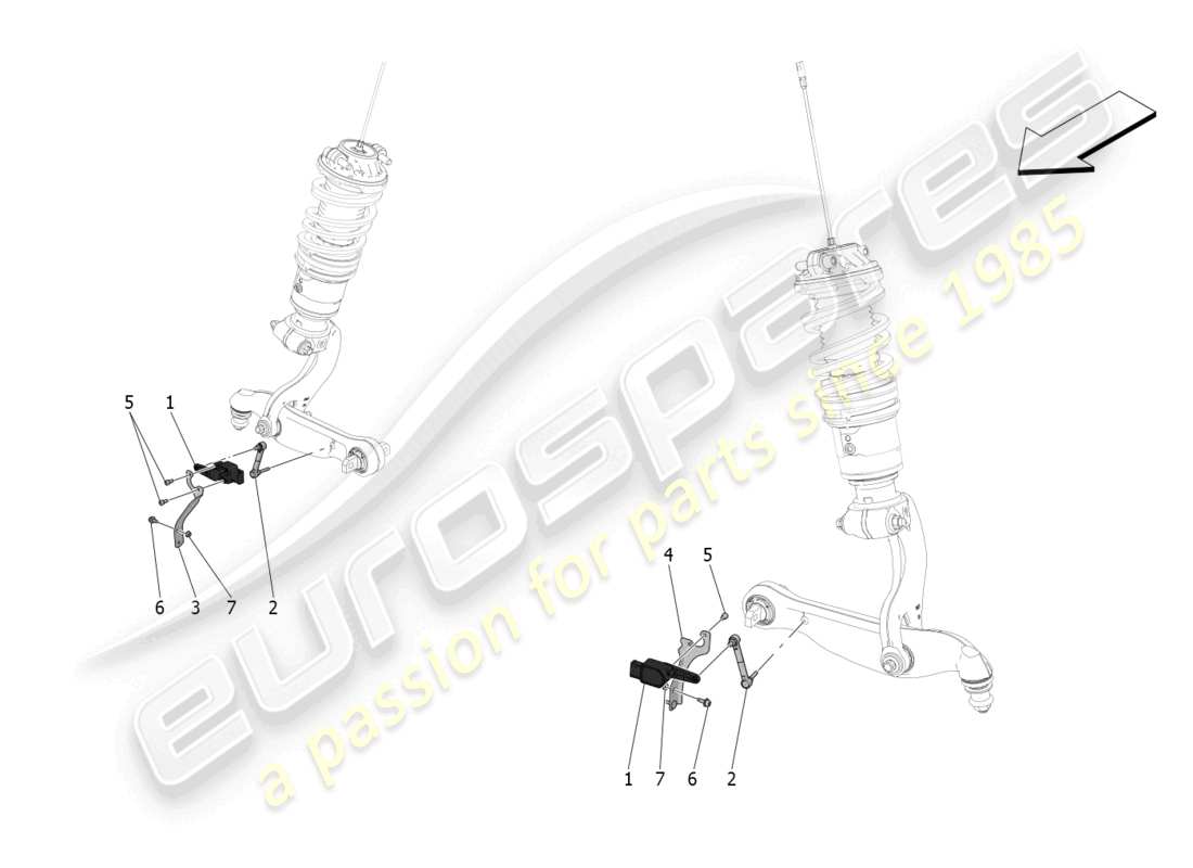 maserati mc20 (2023) diagrama de piezas de control del sistema de iluminación