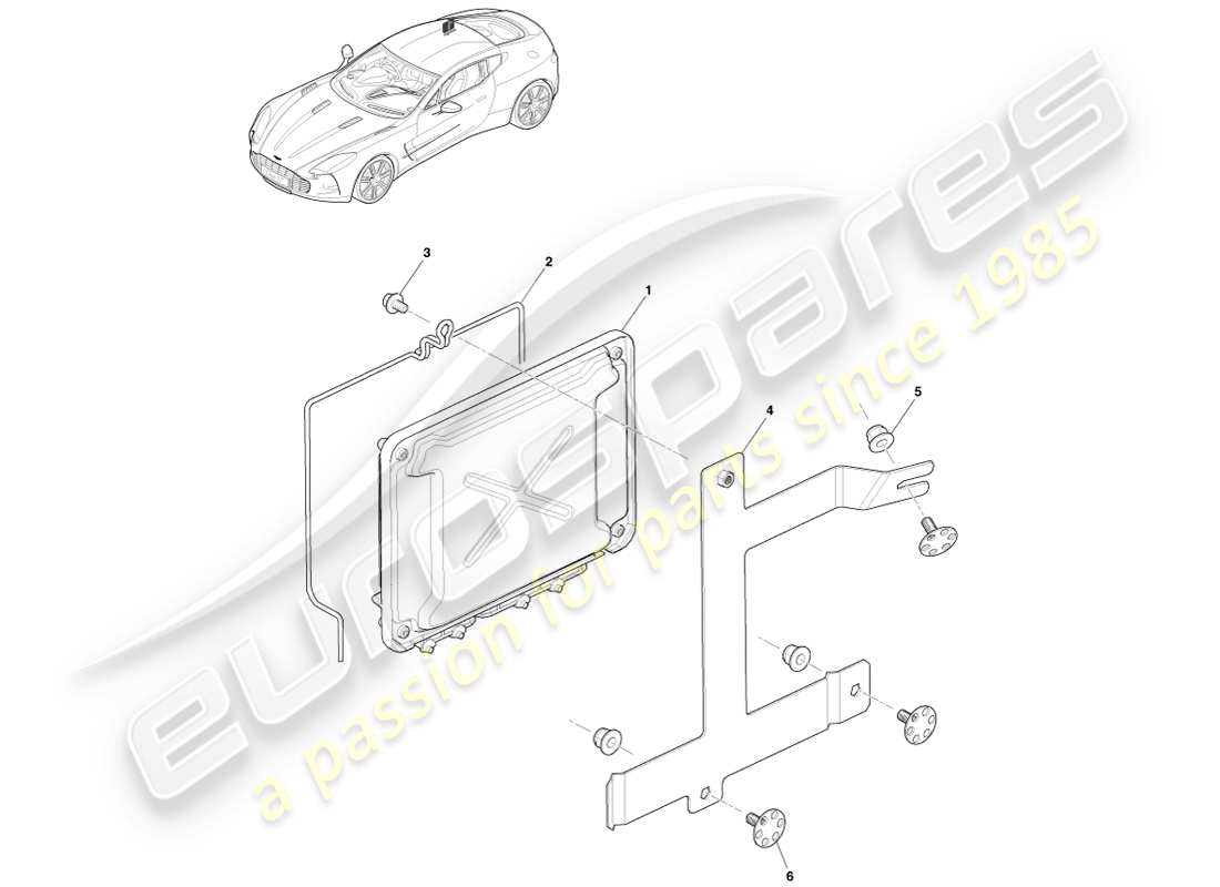 aston martin one-77 (2011) ecu de transmisión diagrama de piezas