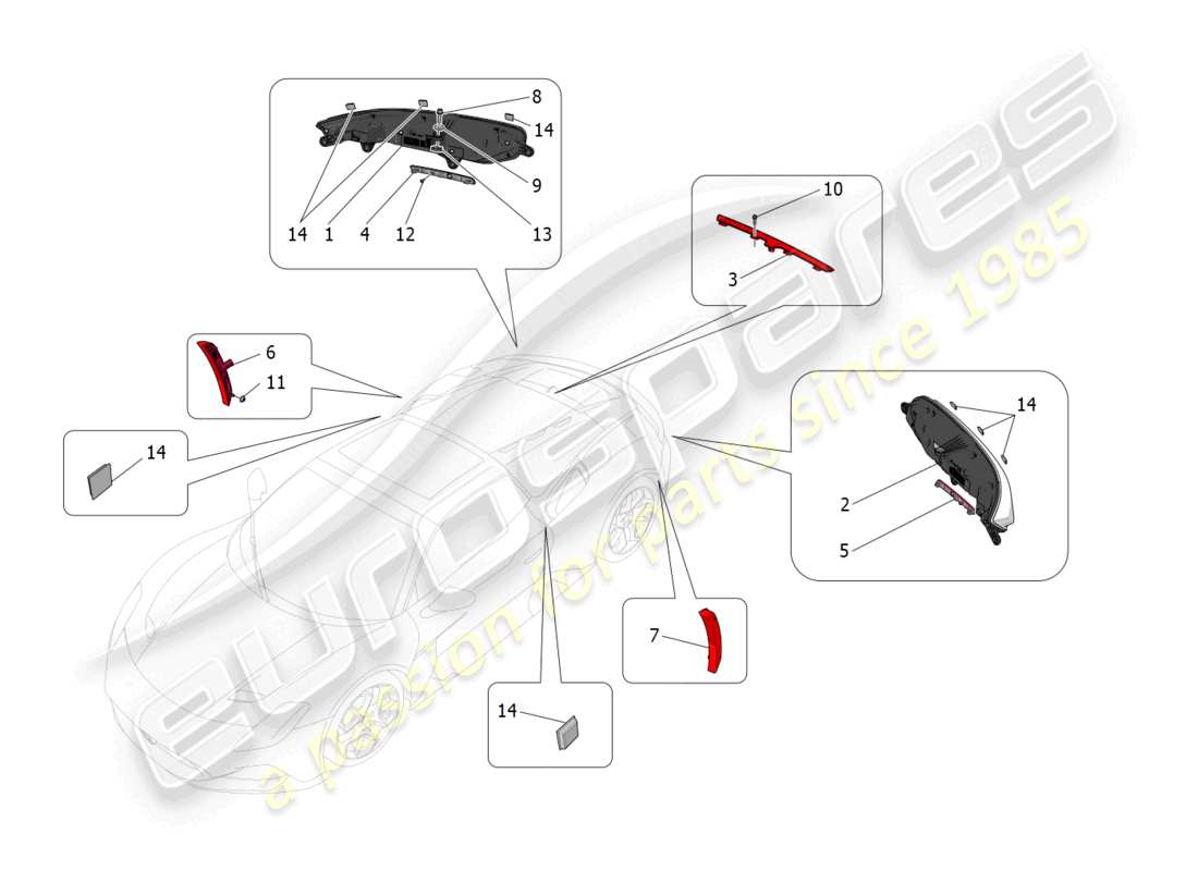diagrama de pieza que contiene el número de pieza 670161519