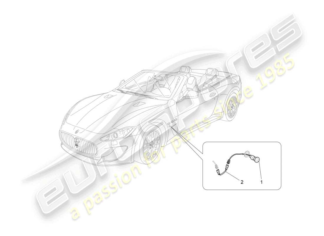 maserati grancabrio mc (2013) diagrama de piezas de los grupos de luces laterales