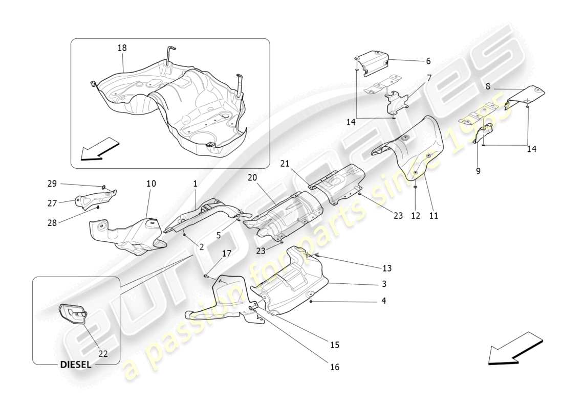 un diagrama de piezas del catálogo de piezas maserati levante