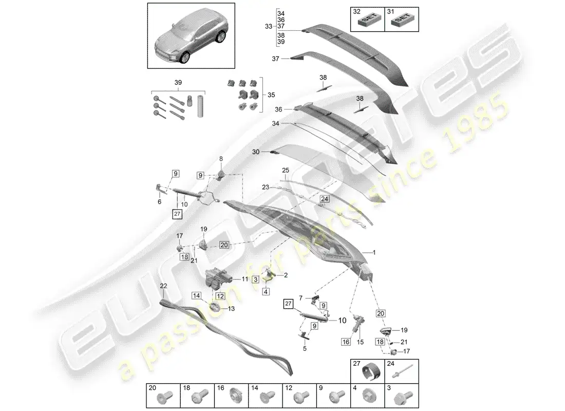 diagrama de pieza que contiene el número de pieza 95b827428b