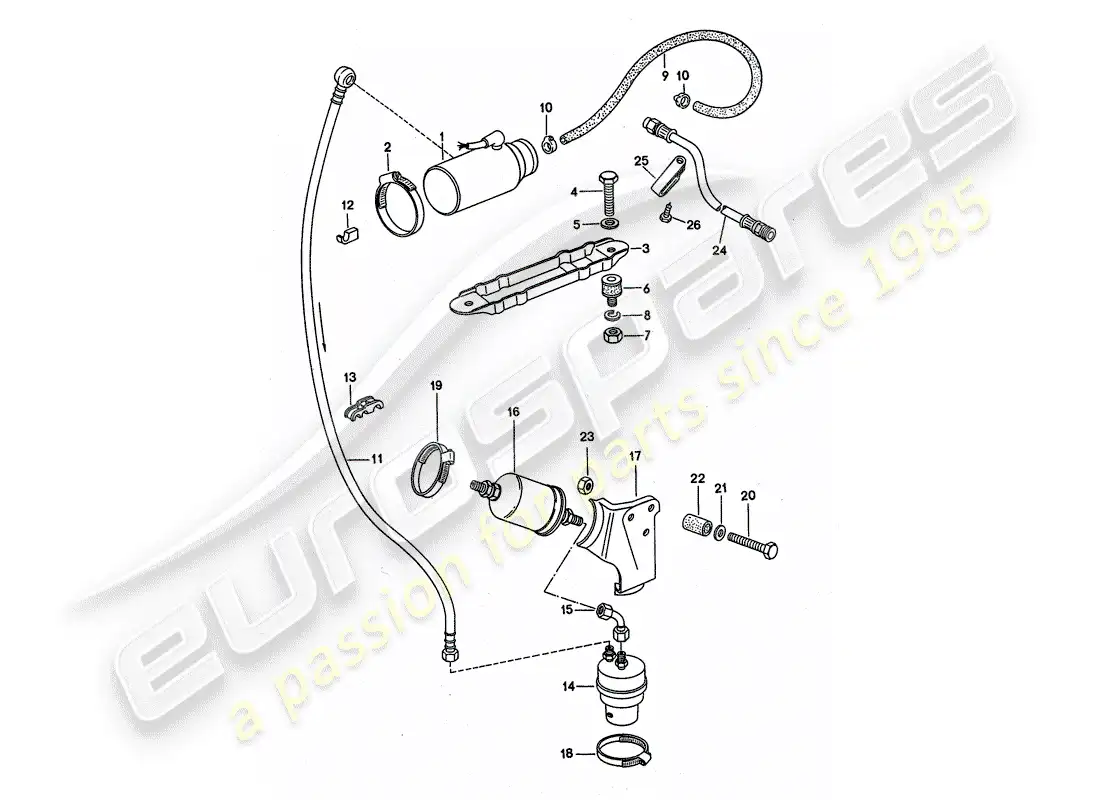 porsche 1976 (911 turbo) sistema de combustible - d - mj 1975>> diagrama de piezas