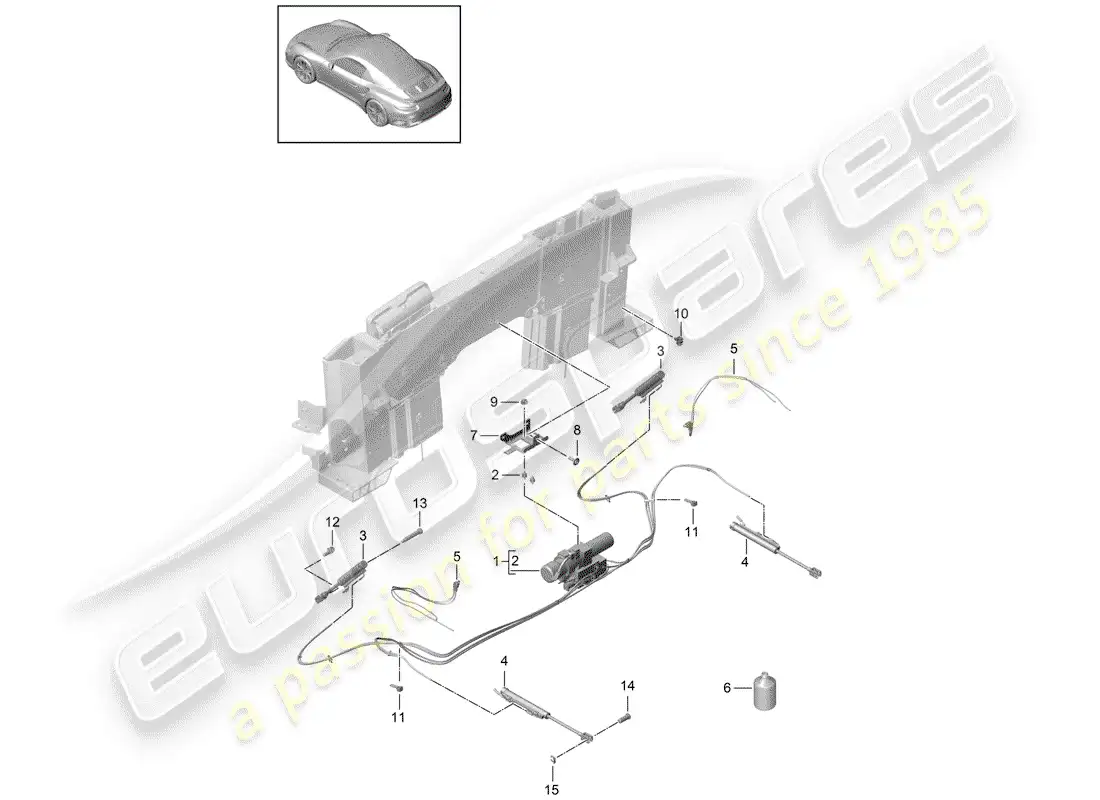 porsche 2017 (991-2) caja de almacenaje superior diagrama de piezas