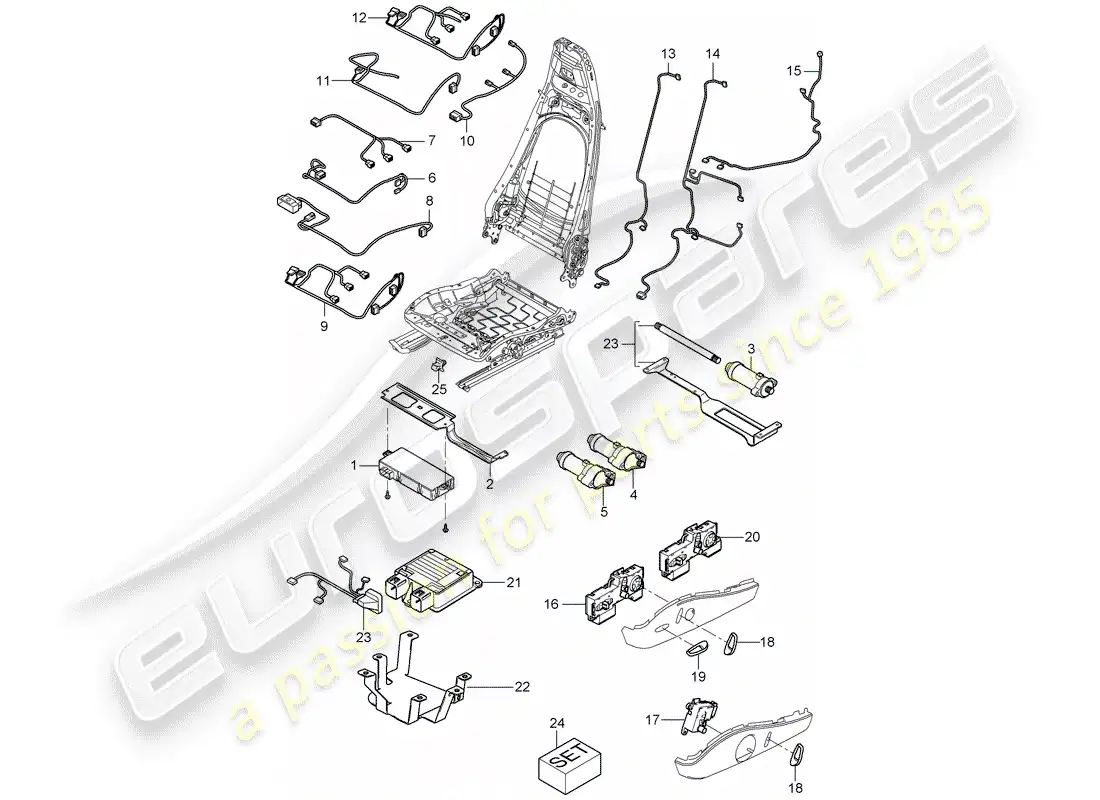 porsche 2012 (987 cayman) cableando arneses diagrama de piezas