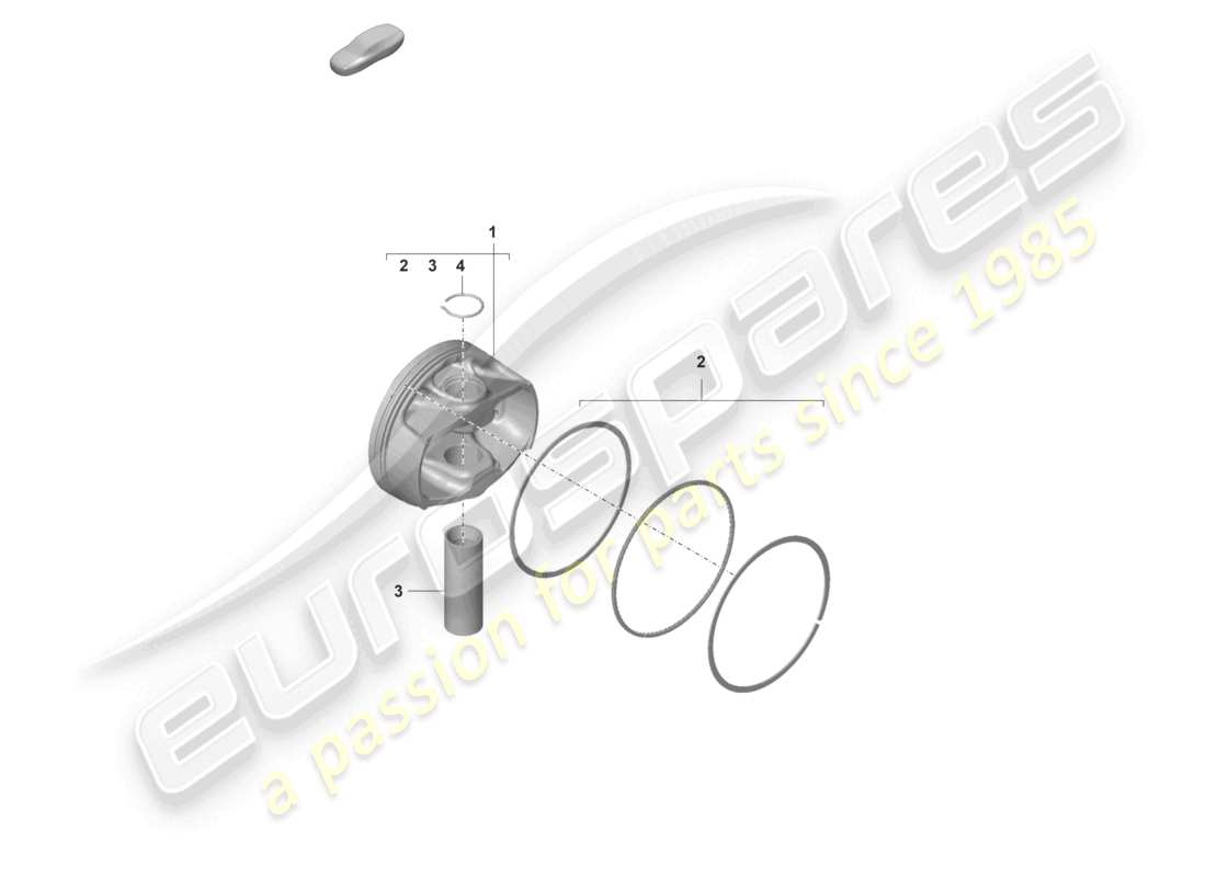 porsche 2023 (992-1 gt3/rs/st) pistón diagrama de piezas